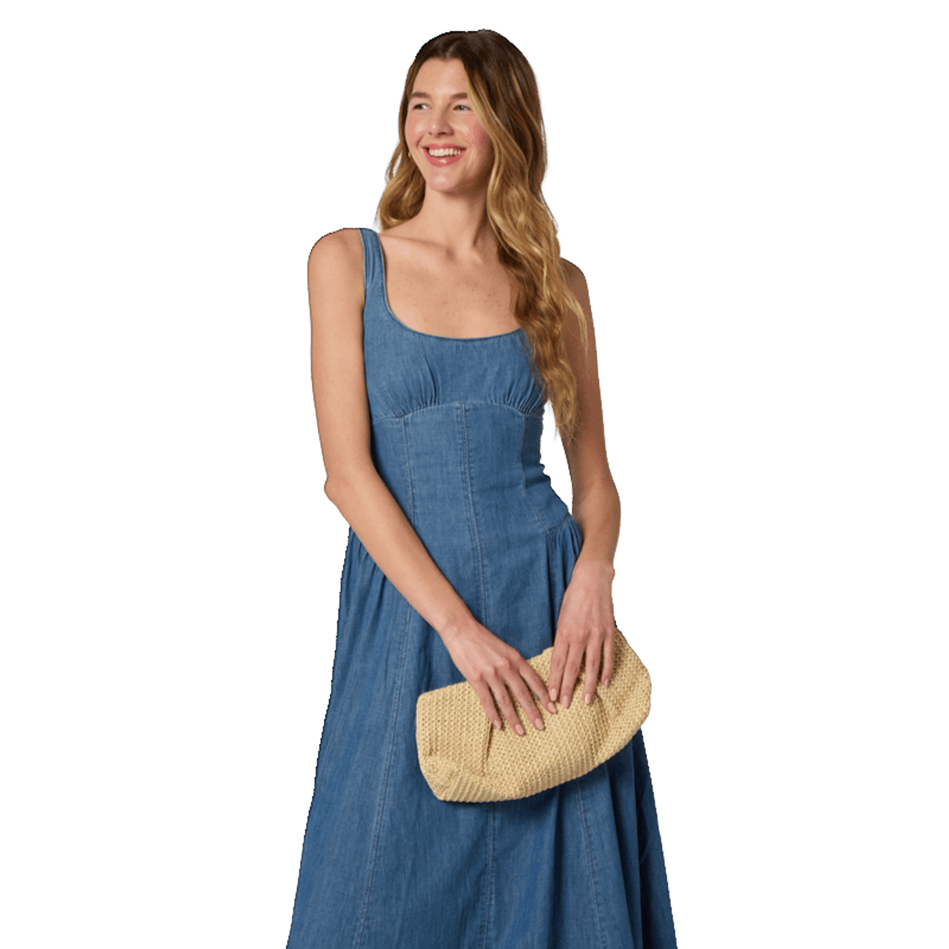 Oversized Raffia Clutch