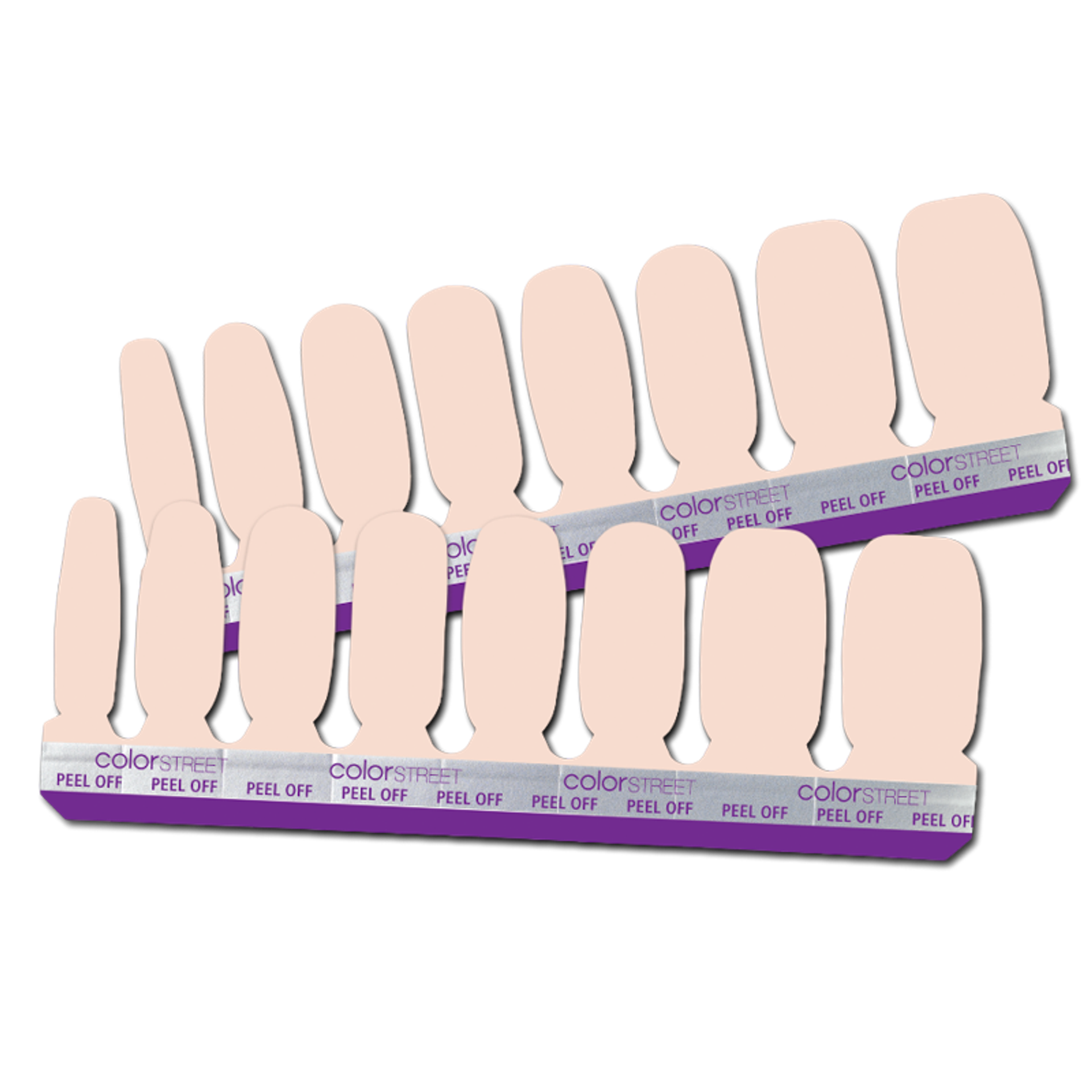 Bundle of Double-Ended Nail Polish Strips in Peach Tea & Toffee Nut