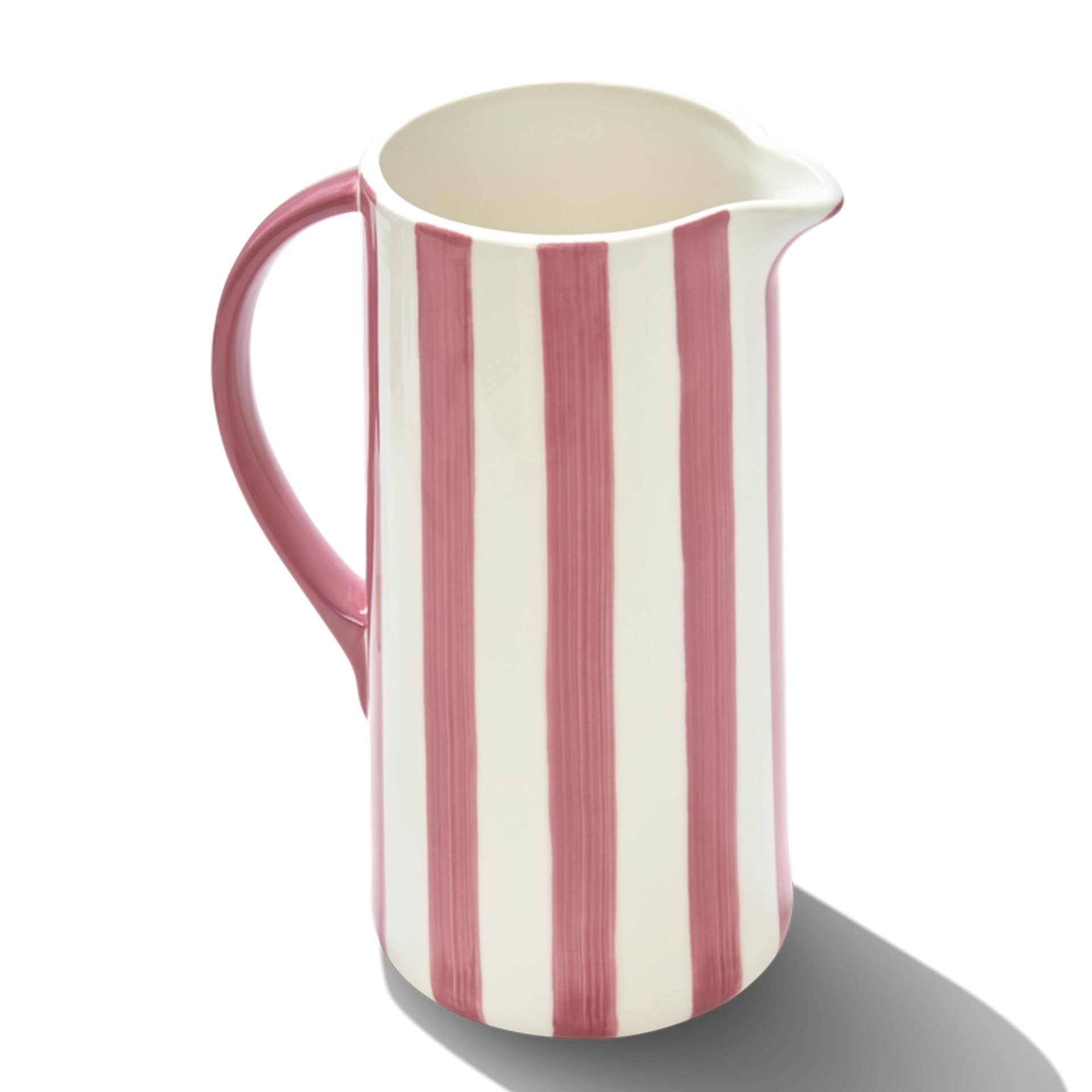 Noon & Moon Ceramic Pitcher - Pink Stripe