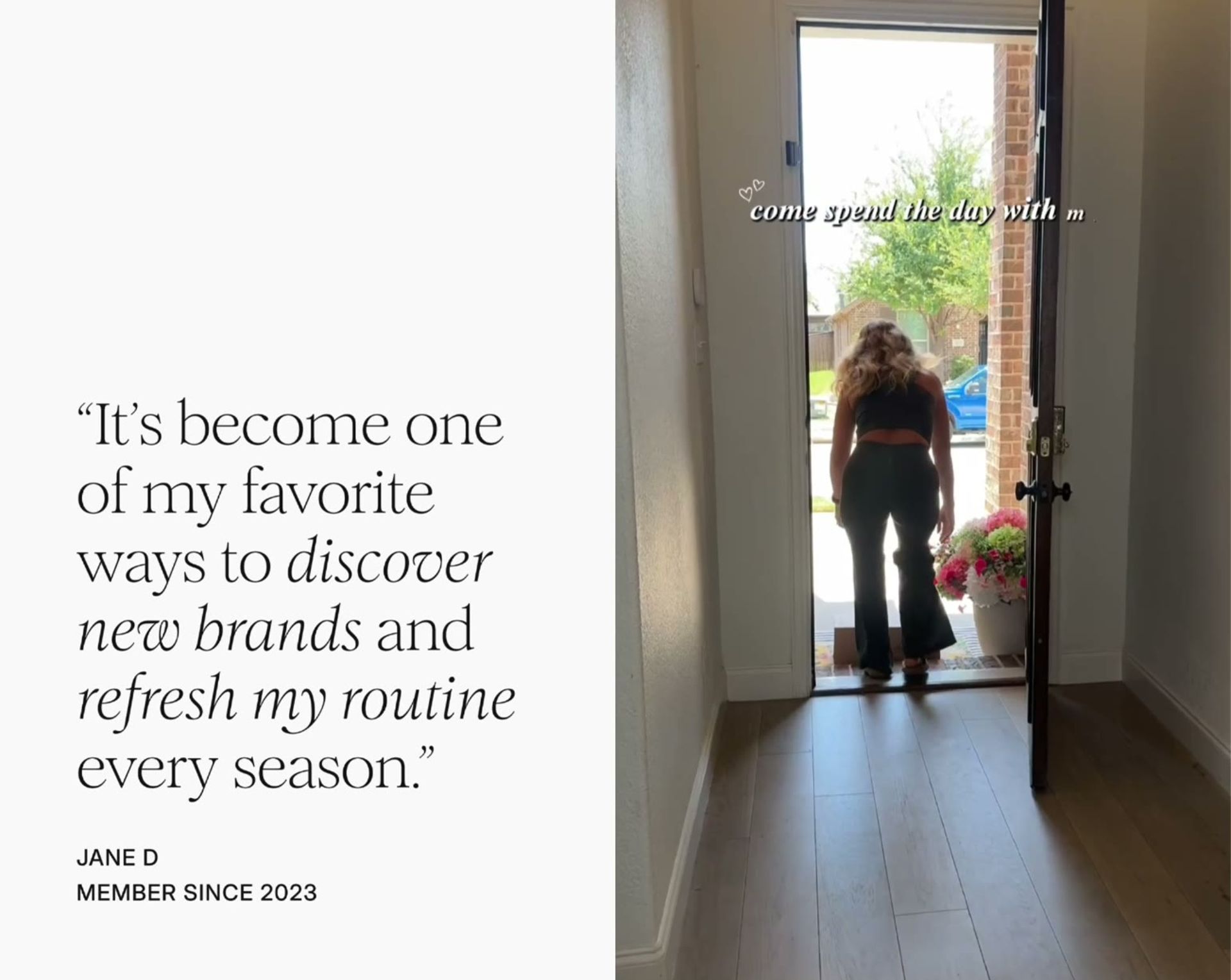 Member testimonial video