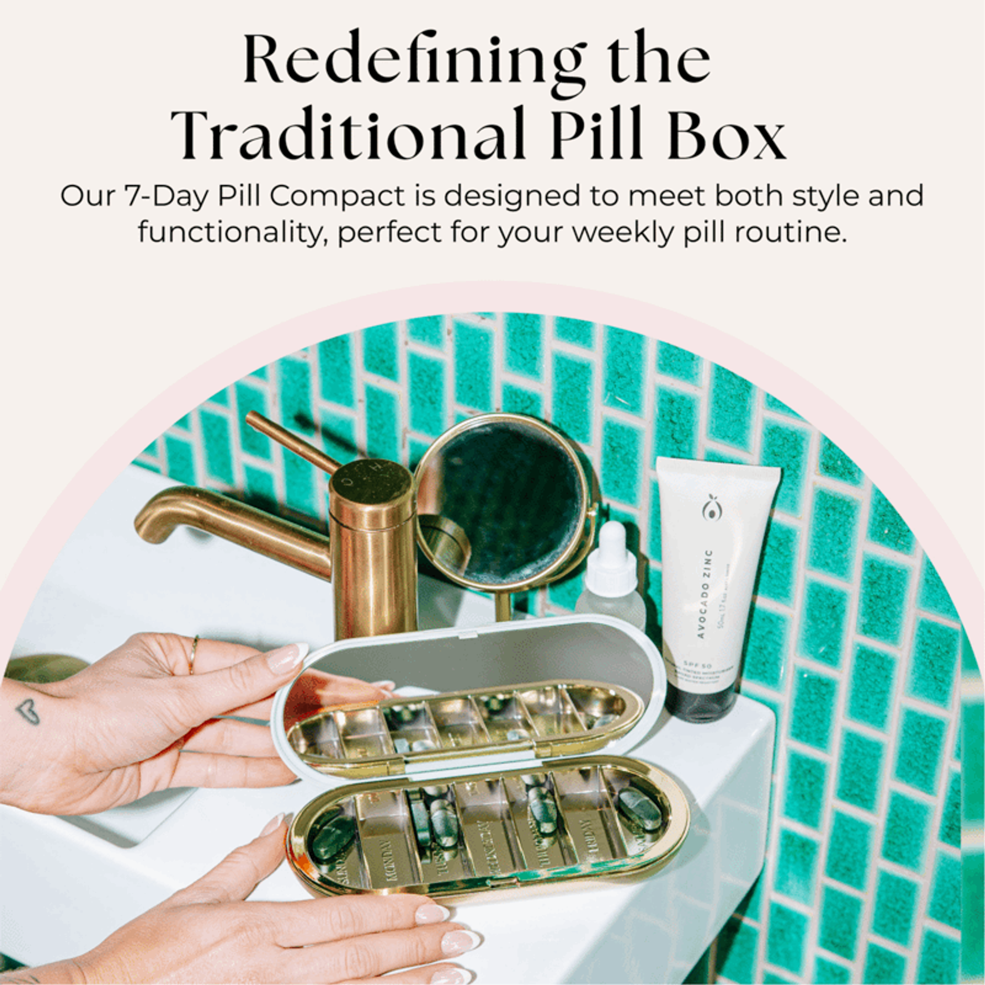 7-Day Pill Compact - Green