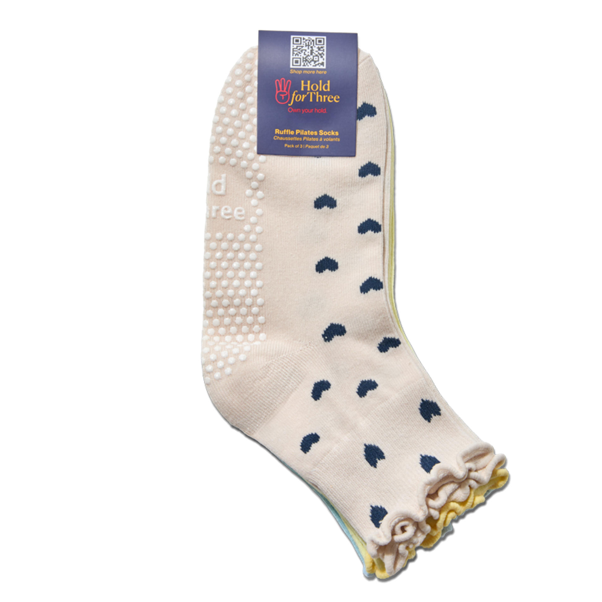 3 Pack Ruffle Pilates Socks