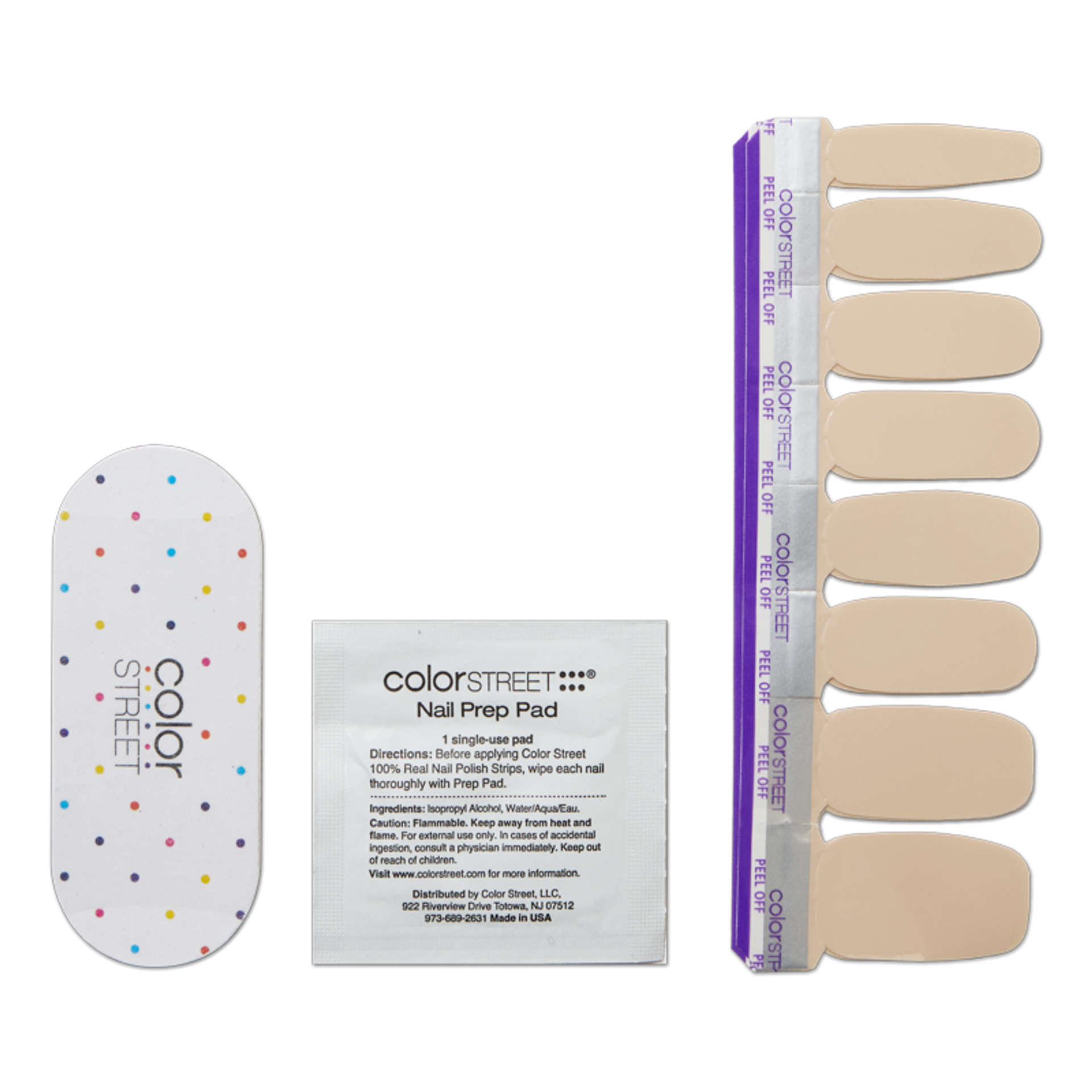 Bundle of Double-Ended Nail Polish Strips in Peach Tea & Toffee Nut