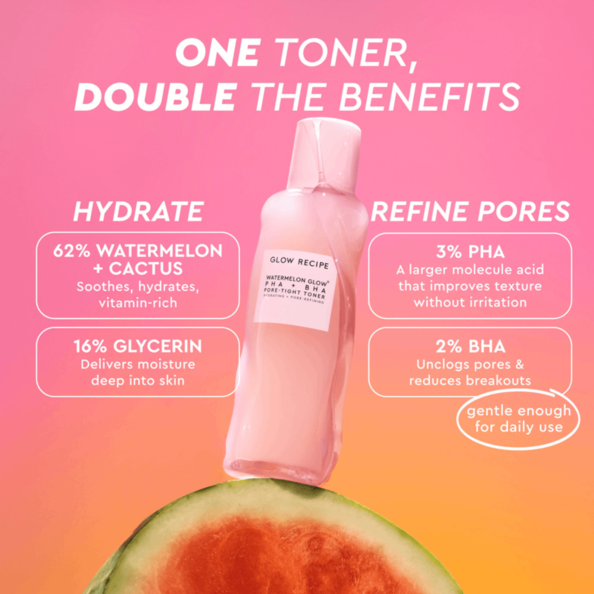 Watermelon Glow PHA + BHA Pore-Tight Toner
