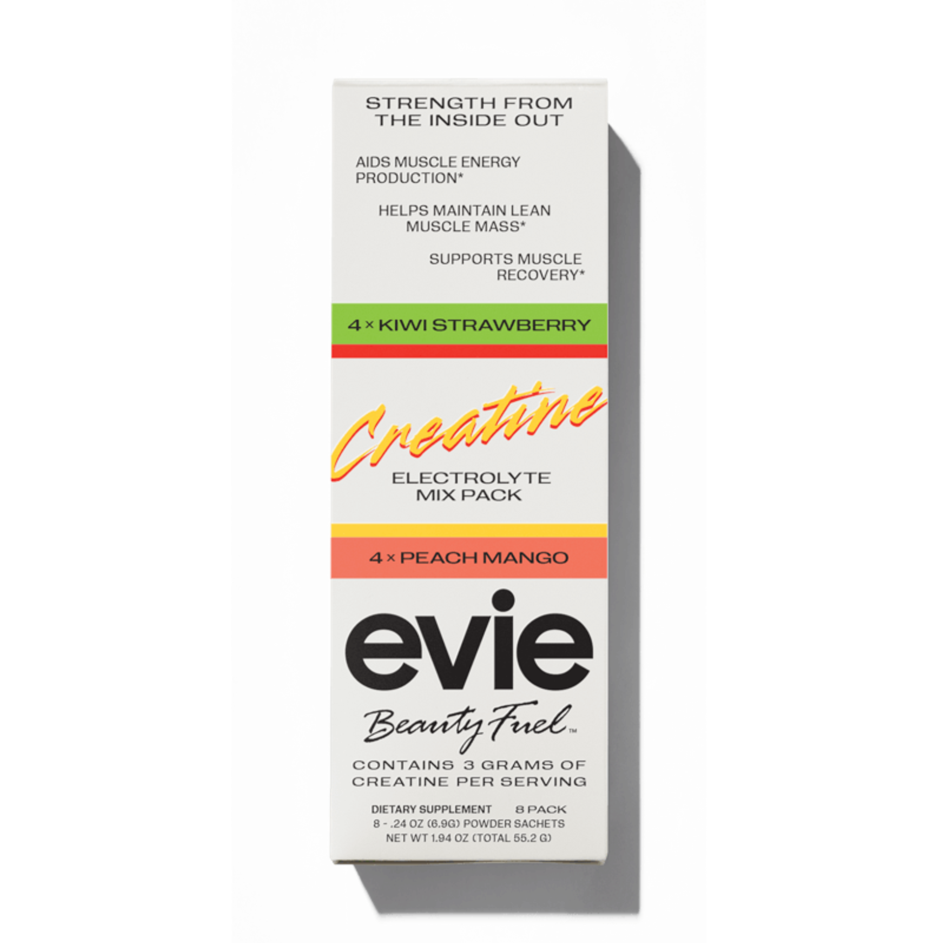 EBF Creatine Electrolyte 8ct - 4ct Strawberry Kiwi, 4ct Peach Mango