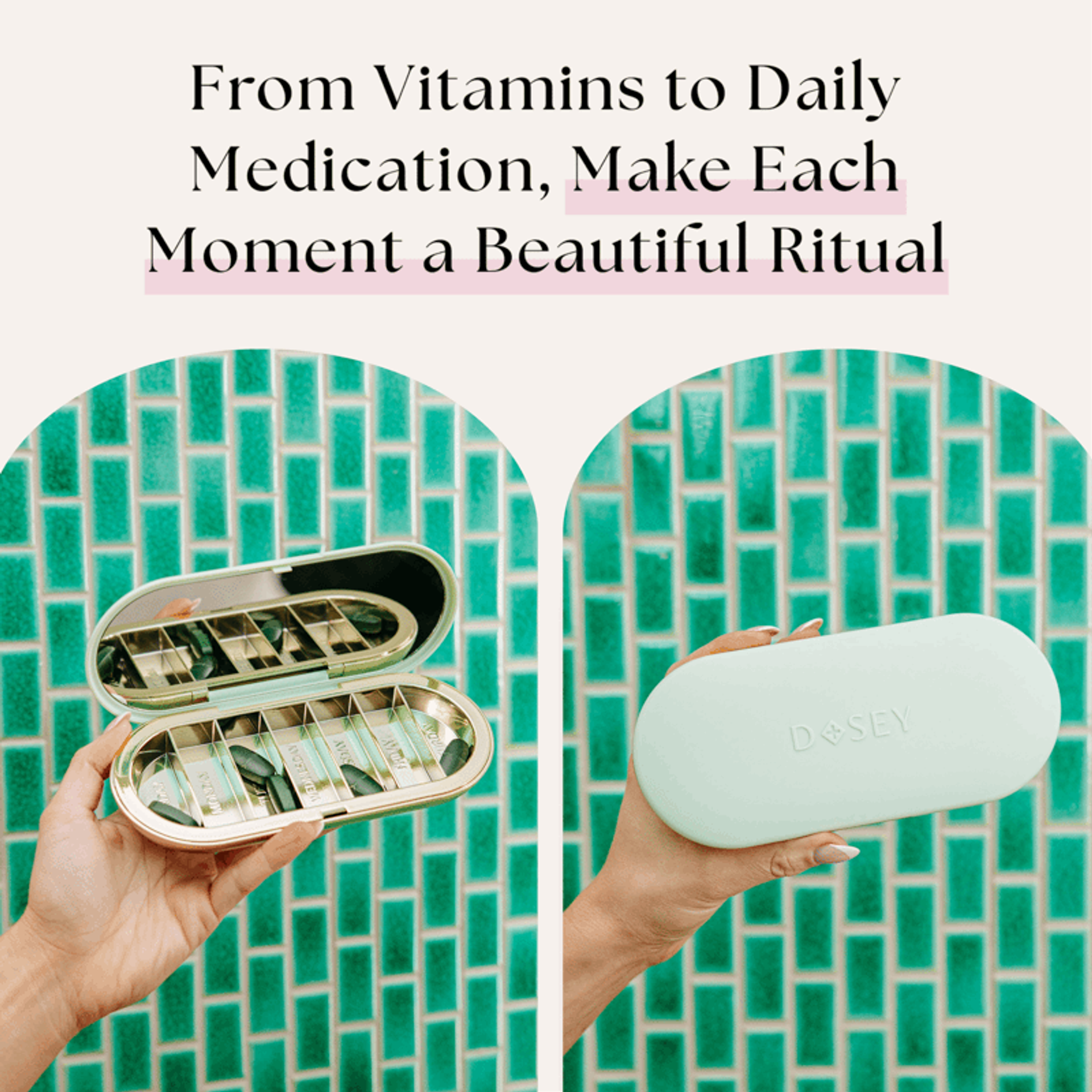 7-Day Pill Compact - Green