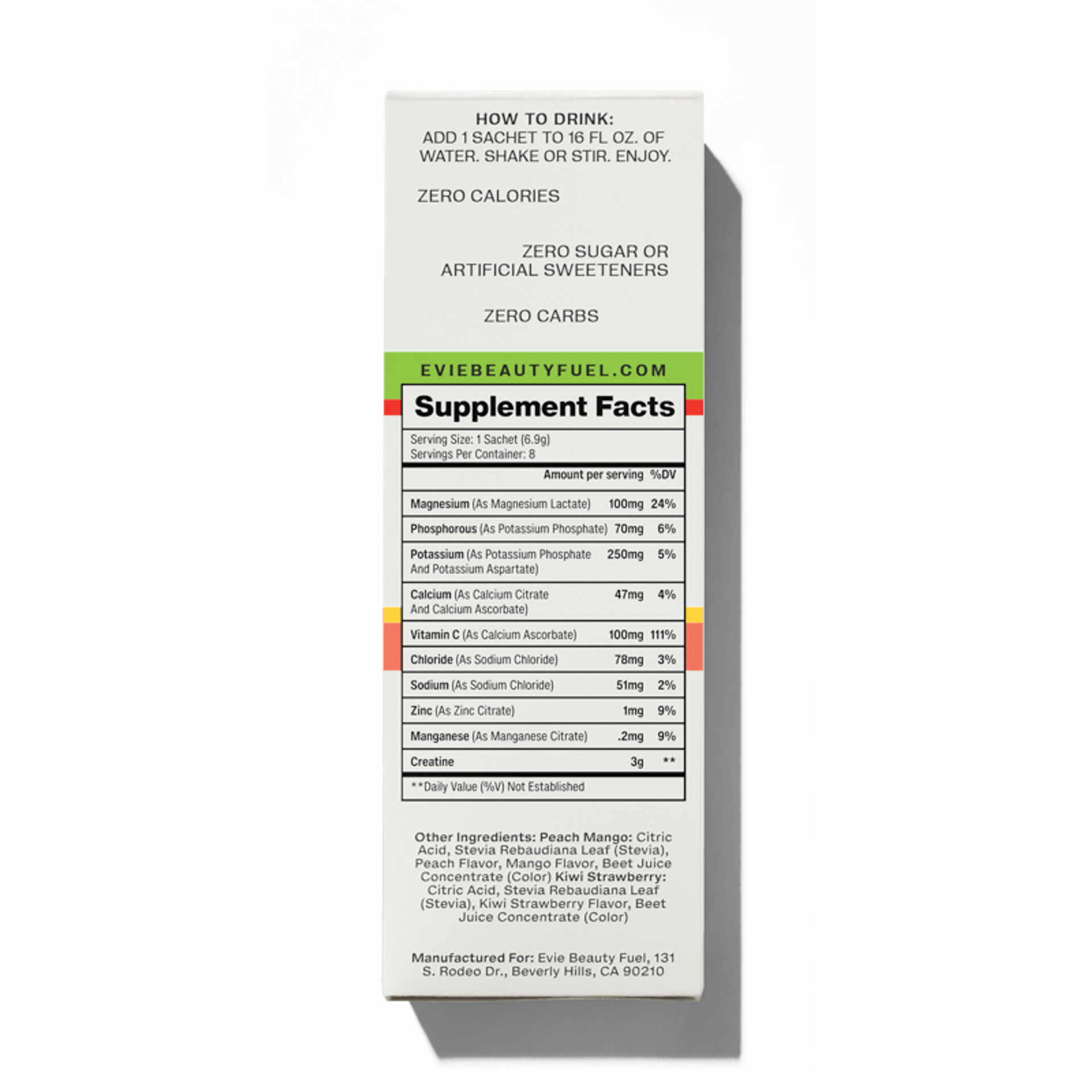 EBF Creatine Electrolyte 8ct - 4ct Strawberry Kiwi, 4ct Peach Mango