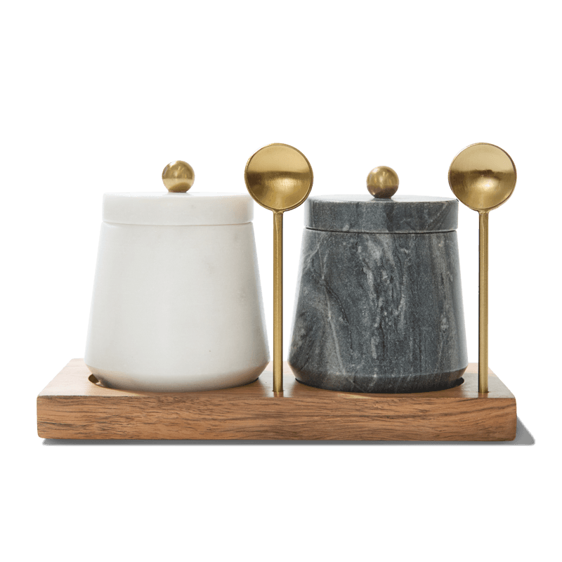 Marble Condiment Set