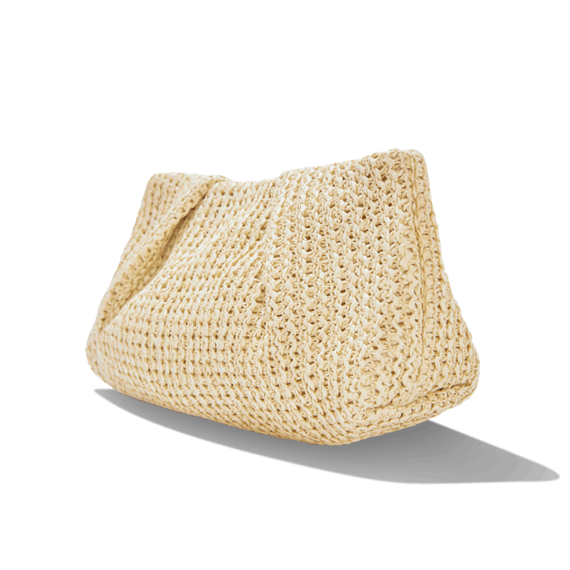 Oversized Raffia Clutch